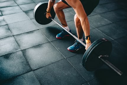 Person training outdoors